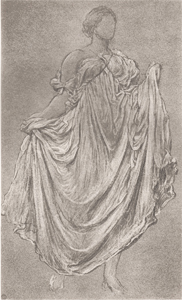 Study for the drapery of one of the female figures singing in the 'Daphnephoria' 'Daphnephoria'
